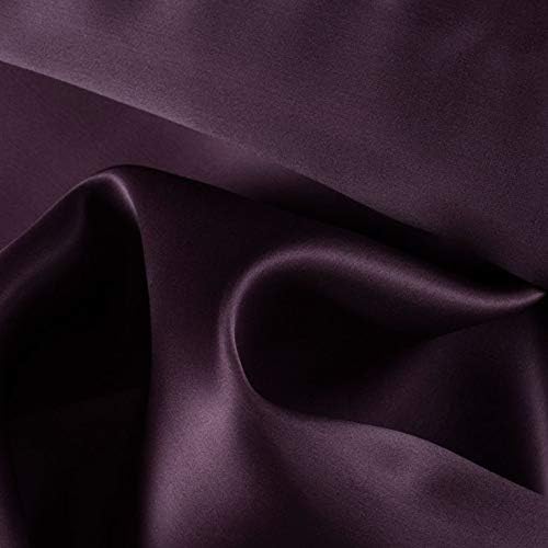 MDS Pack of 10 PCS Satin Chair Sashes Charmeuse Sateen Dining Chair Bows Ribbon Ties Back Sash for Wedding Party Birthday Home Hotel Restaurant Banquet Decoration (7 x 108 Inch, Plum)