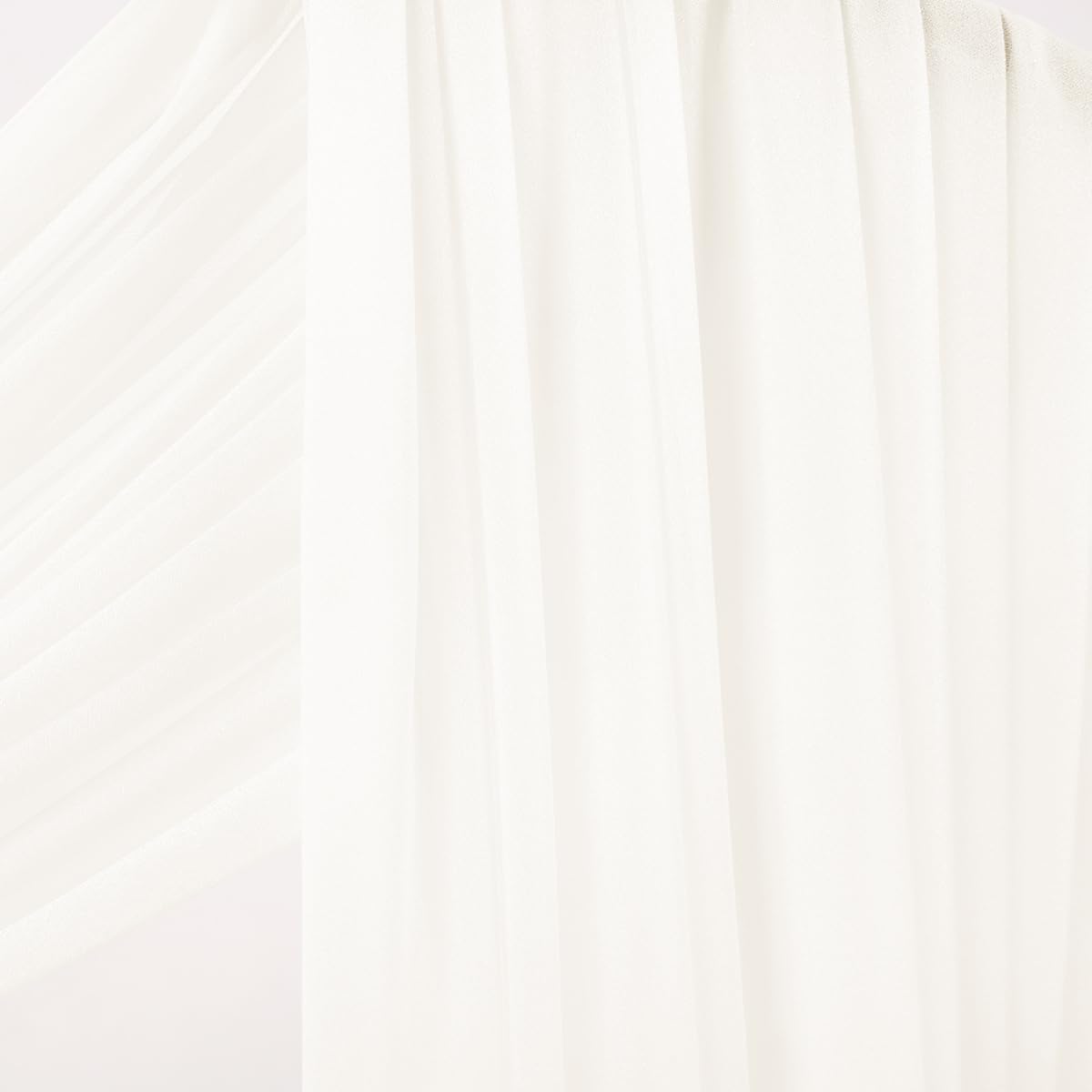 Socomi Ivory White Wedding Arch Draping Fabric 29" x 20Ft 4 Panels Sheer Outdoor Curtain Drapes Extra Long for Bridal Baby Shower Ceremony Birthday Party Decor