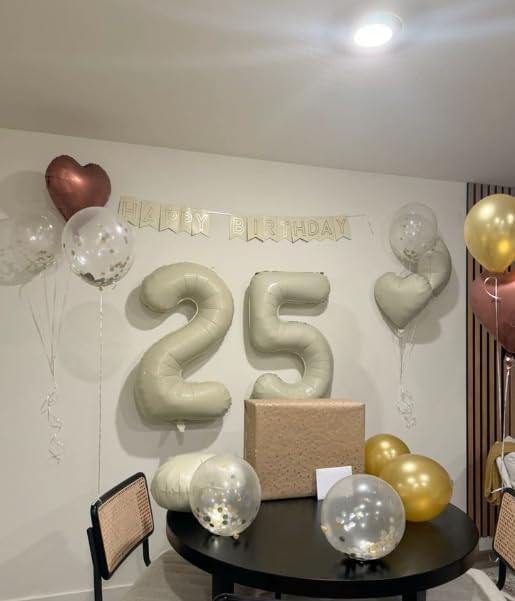 Cream White 40 Inch Large Number 15 51 Birthday Balloon, 15 51 Birthday Celebration Decorations, Foil 15 51 Mylar Helium Number Balloons Girl Boy Anniversary Party Supplies