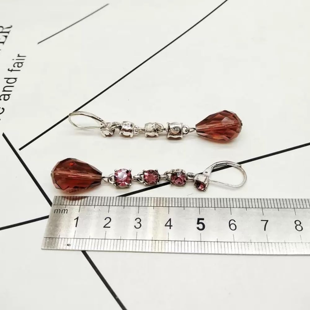 100pcs 8x12mm Teardrop Crystal Glass Beads for Jewelry Making, Faceted Vertical Hole Teardrop Glass Spacer Beads for Wind Chimes Bracelet Earring Necklace DIY Craft(White)