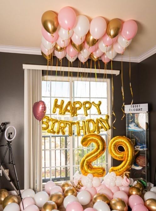 40 Inch Big Gold 9 Balloon Number, Jumbo Giant Happy 9th 19 29 39 49 99 Birthday Party Decorations, Large Nine Mylar Foil Anniversary Birthday Party Engagement Decorations
