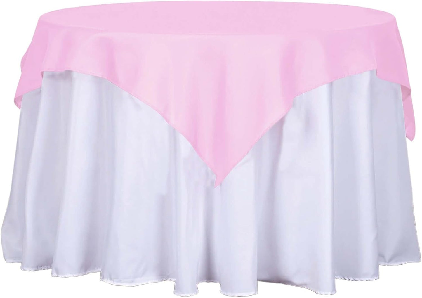 Efavormart 54x54 Pink Wholesale Linens Seamless Polyester Square Linen Tablecloth for Wedding Banquet Party Restaurant