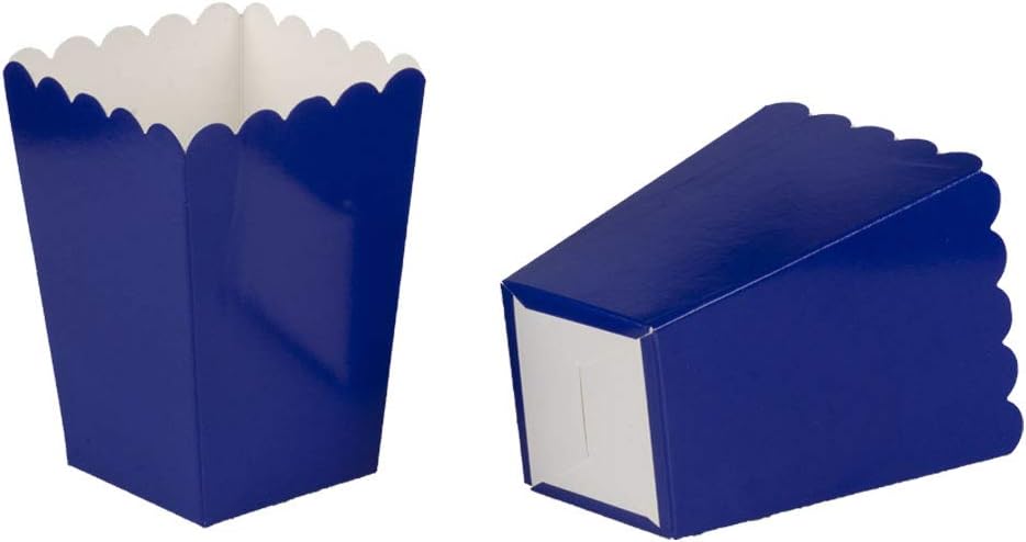 YESON Navy Blue Popcorn Boxes Mini Paper Popcorn Box for Party,Pack of 36