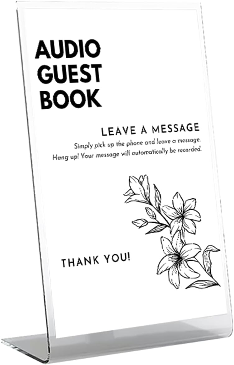 Audio GuestBook for Wedding - Record Customized Audio Messages with Guest Book – A Personal and Convenient Way to Preserve Your Special Occasions (Antique White)