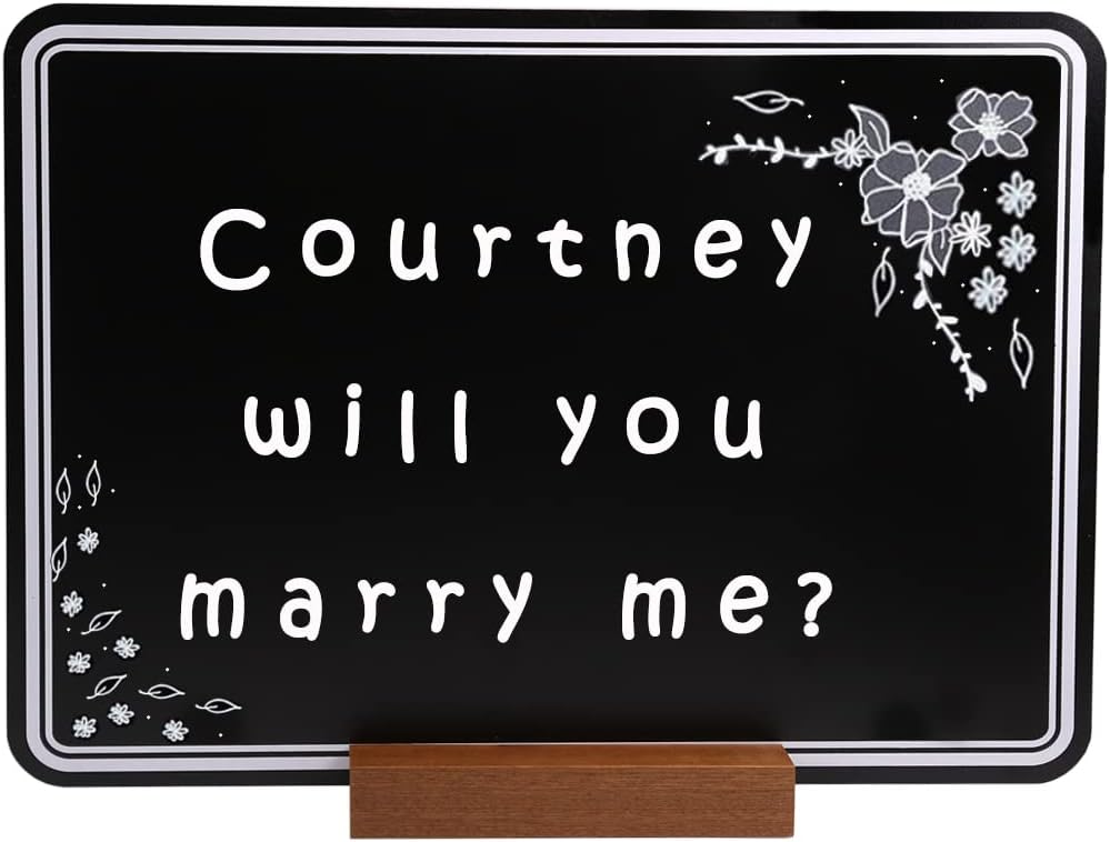 UNIQOOO 6 Pack 5.5” Wood Stands for Wedding Acrylic Sign, Extra Large Wooden Sign Holder for 1/8 Thick Plexiglass Sheets Up to 16”| Perfect for Table Numbers, Menu Display, Retail Sign, Restaurant