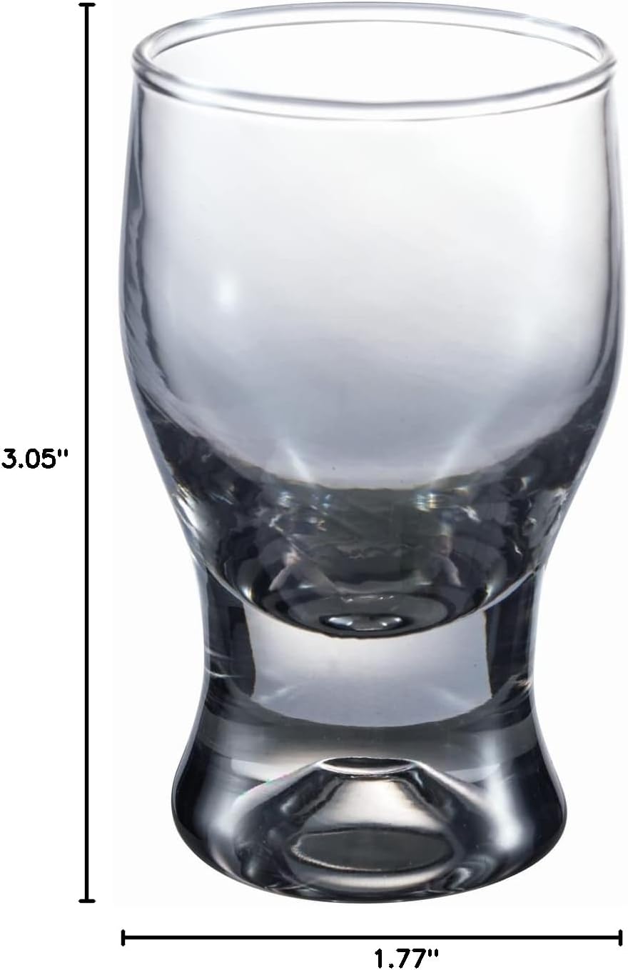 M&N HOME 6-Pack Shot Glass Set, 2-Ounce Shot Glasses, Christmas Shot Glasses - Smoky Grey Set