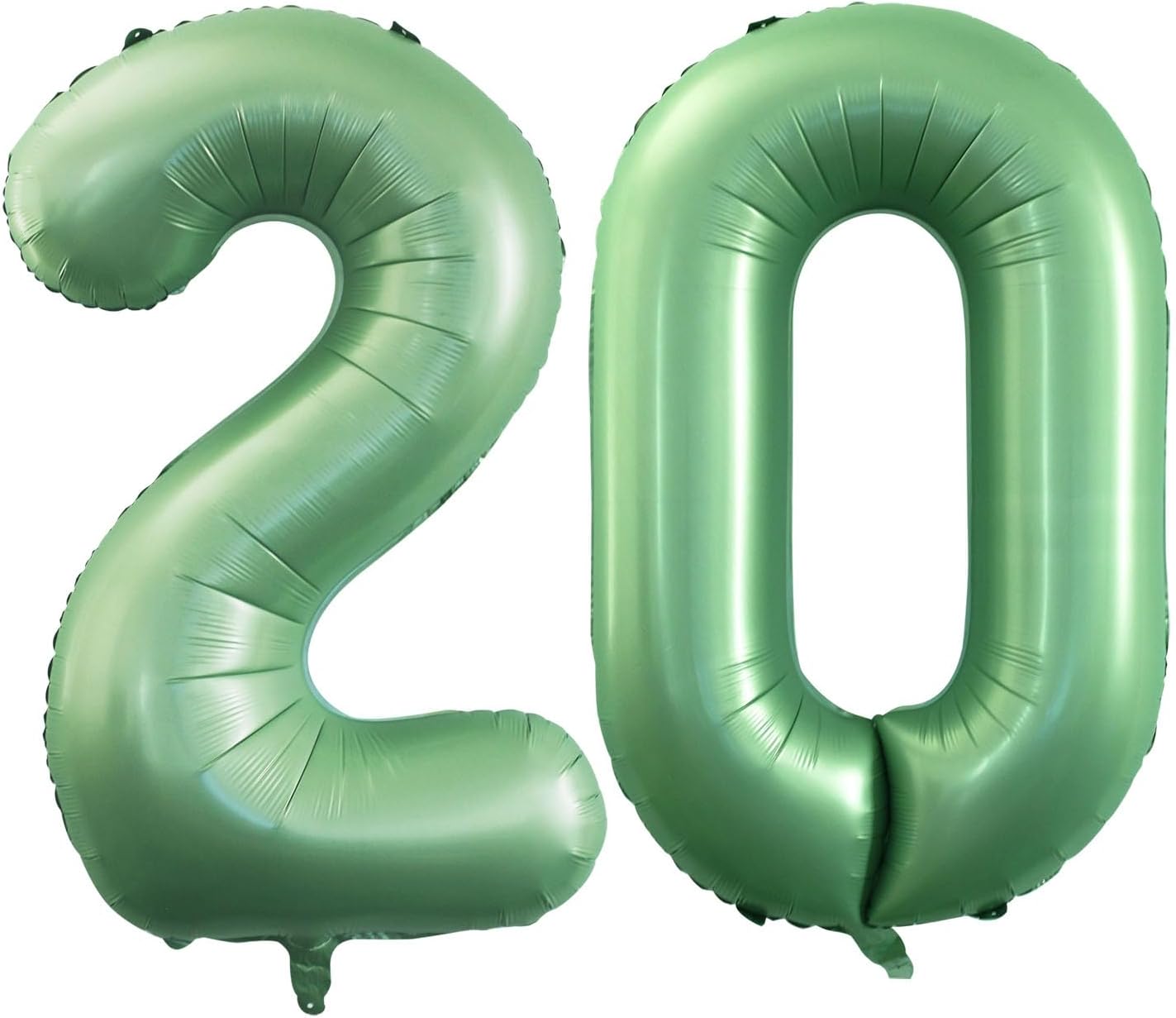 GOER Number 20 Balloons for 20th Birthday Party Decorations,42 Inch Jumbo Foil Helium Balloons for 20th Anniversary (Sage Green)