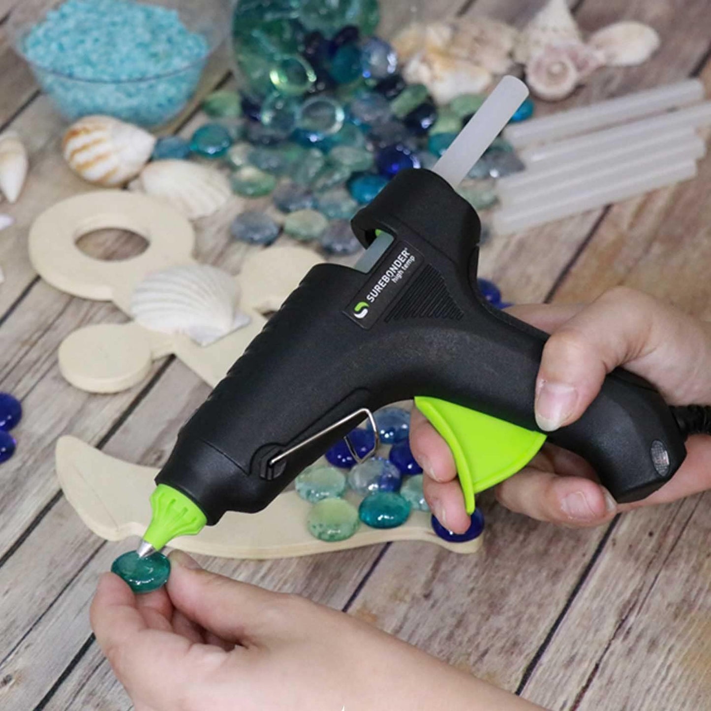 Surebonder Full-Size Hot Glue Sticks for Craft, DIY, and Repairs, All Purpose, All Temperature - 4-Inch Length - 20 Pack, Clear