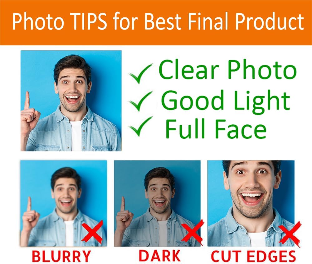 50 Pcs Personalized 50th to 90th Birthday Face Photo Drink Stirrers, 60th 70th 80th Birthday Party Decorations, Custom Face Cutout Stir Sticks, Decor for Retirement, Graduation Parties