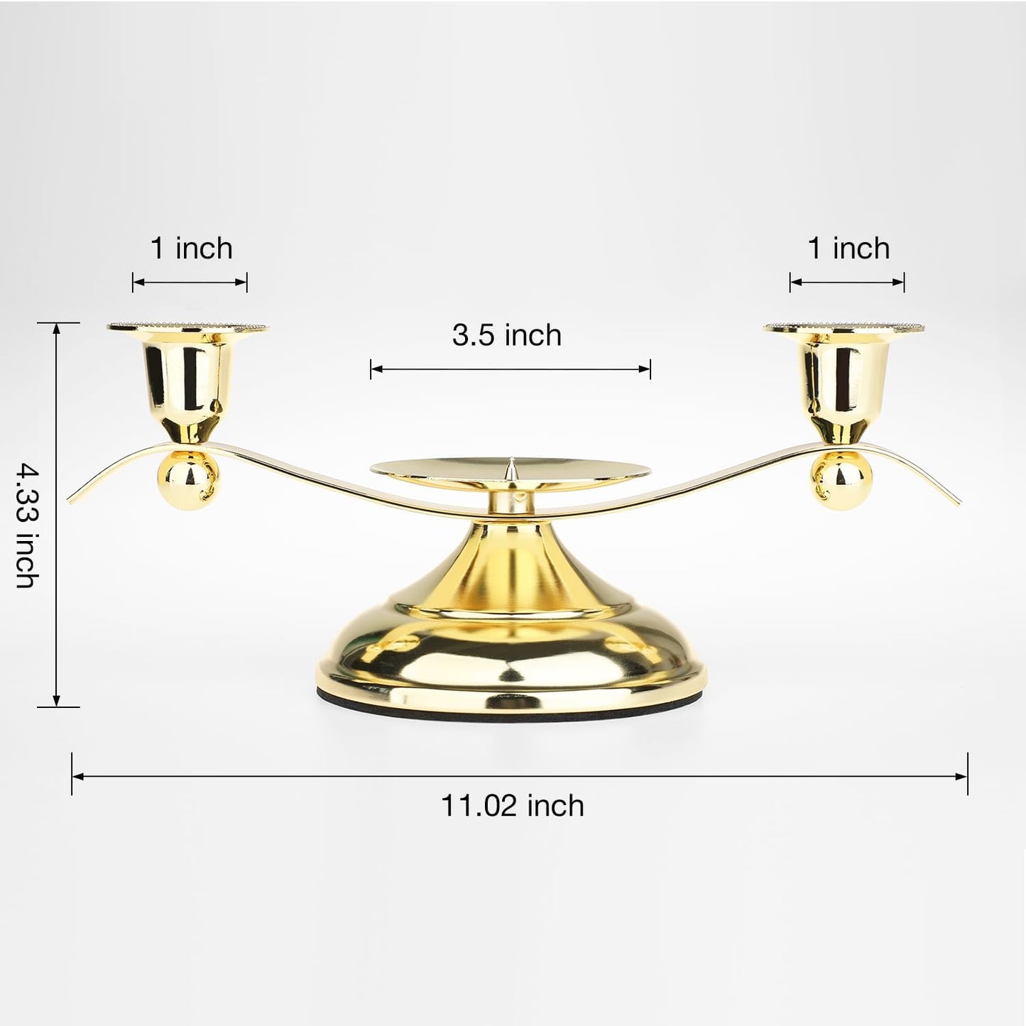 3 Unity Floral Candles for Wedding Ceremony Set with Golden Holder, Wedding Accessories for Reception