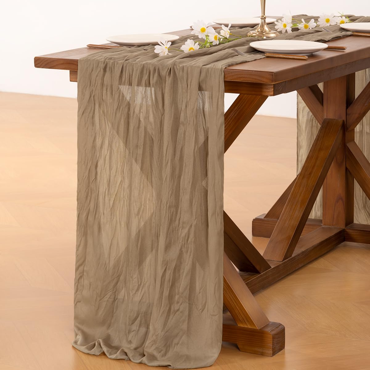 Cheesecloth Table Runner Summer Boho Wedding Birthday Party Home Decor