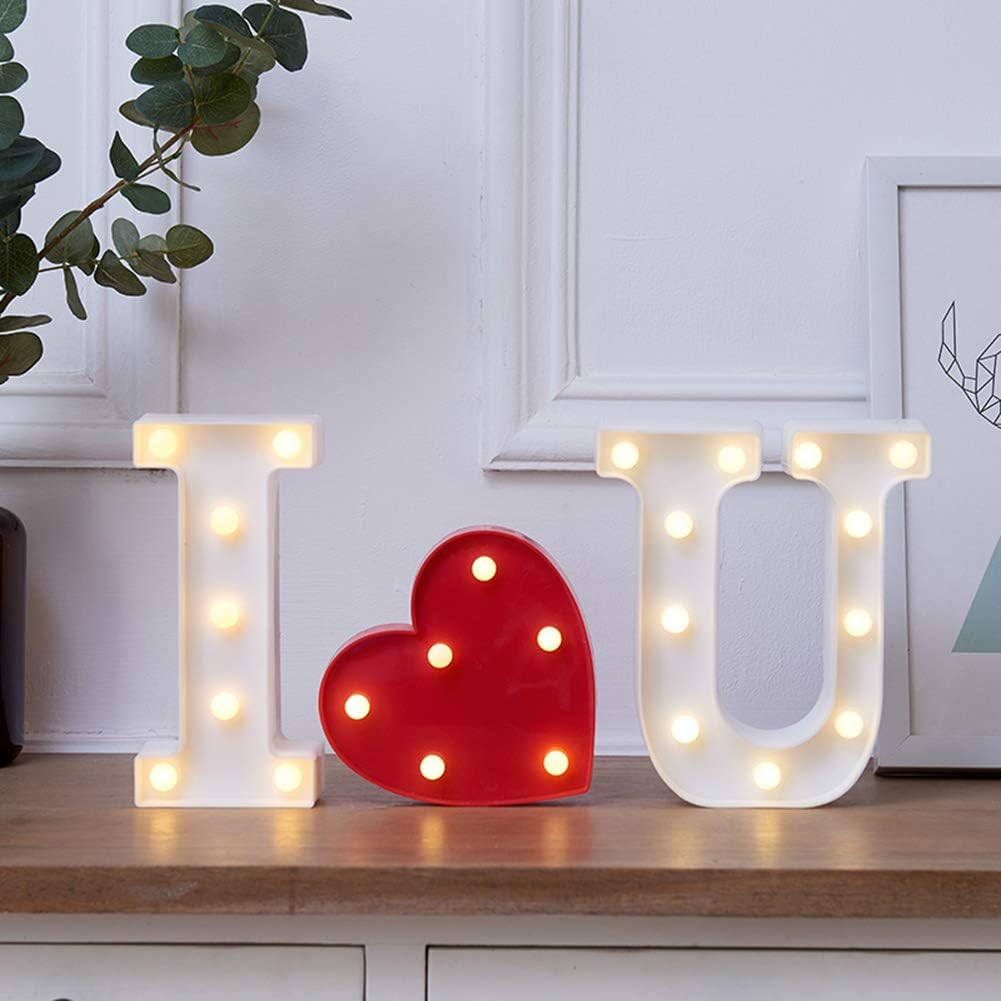 MUMUXI Marquee Light Up Letters | Large Light Up Numbers | Battery Powered and Bright with Every Letter of The Alphabet | for Wedding, Birthday, Party, Celebration, Christmas or Home Decoration (I)