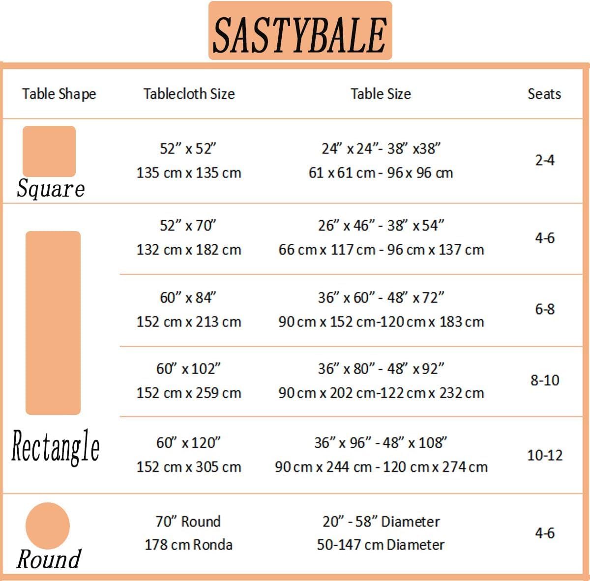 SASTYBALE Fall Tablecloth Rectangle 52 x 70 Inch Waterproof Wrinkle Free Autumn Jacquard Damask Table Cloth, Reusable Fabric Table Cover for Thanksgiving, Harvest, Holiday, Brown/Amber