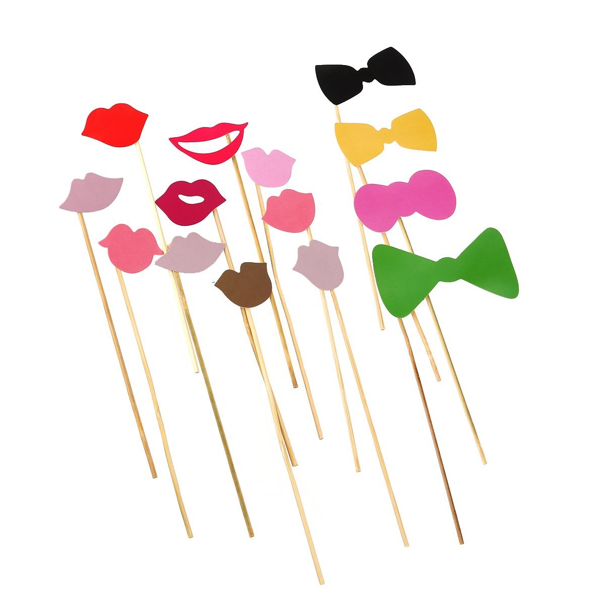 Tinksky Photo Booth Props 60 piece DIY Kit for Wedding Party Reunions Birthdays Photobooth Dress-up