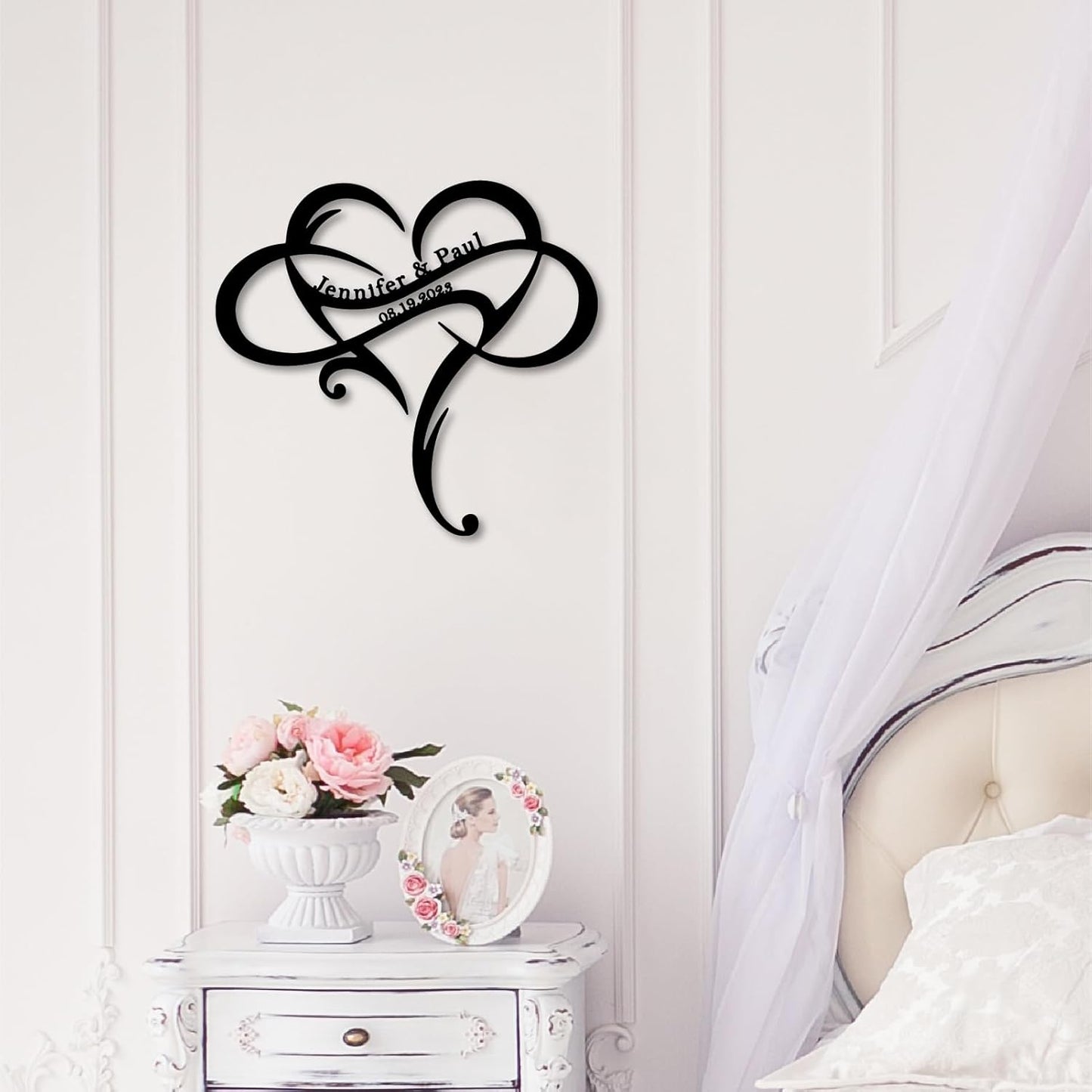 Custom Metal Name Sign, Personalized Last Name Metal Signs, Split Letter Monogram Sign, Porch Decorations Outdoor Metal Wall Art, First Name Custom Decoration, Wedding Gifts