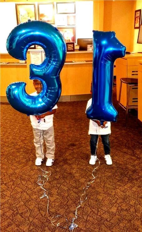 Large Navy Blue 13 Number Balloon 40 Inch, 13 Birthday Balloons, 13 Birthday Party Decorations, BirthdayParties Anniversary Graduation Supplies