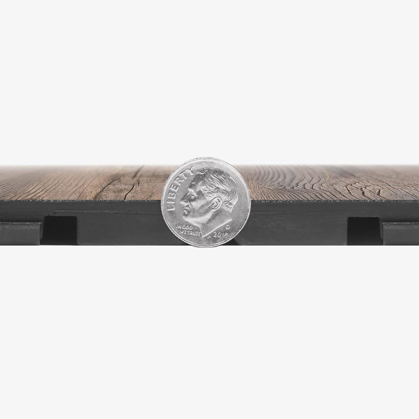 IncStores 3/8" Thick Snap Together Dance Flooring | 12"x12" Printed Vinyl Dance Floor for Practice & Performance | Barnwood | 20 Tile Pack