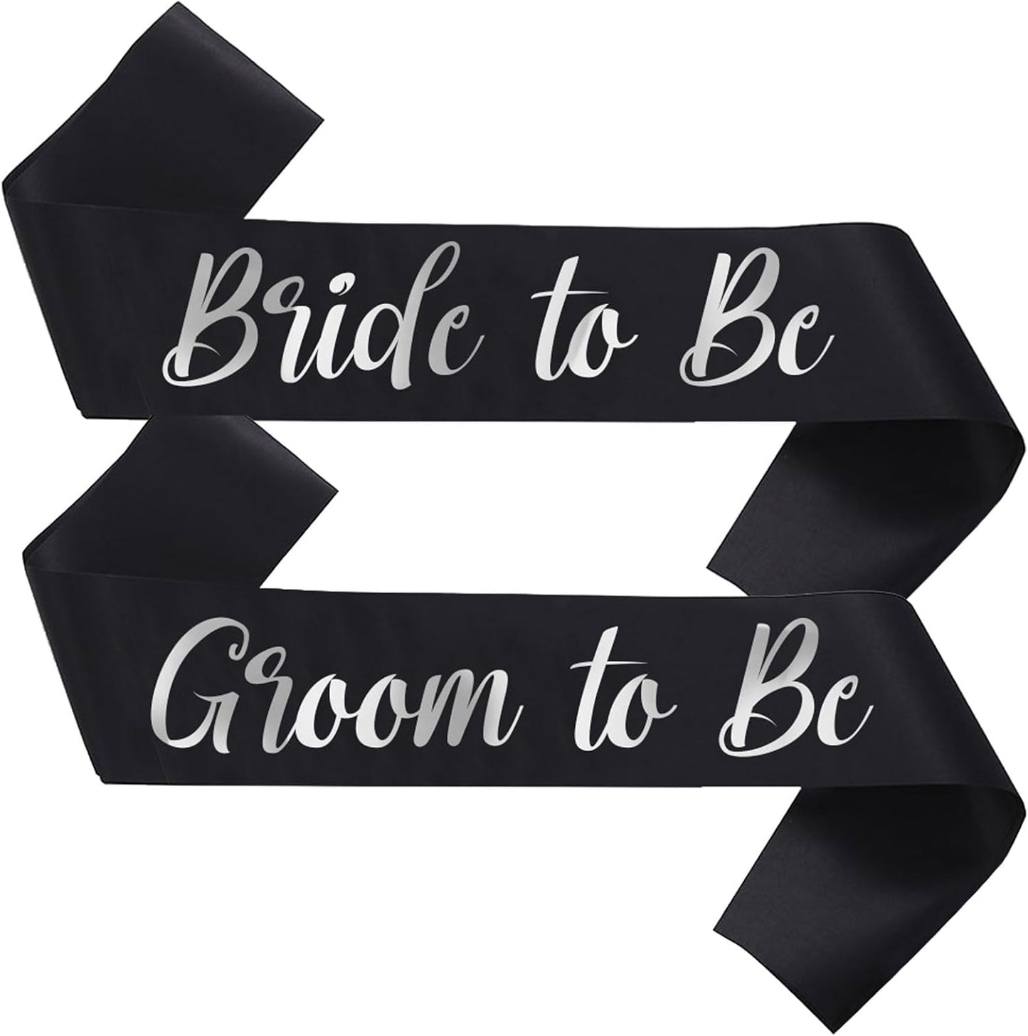 Bride to Be Sash and Groom to Be Sash, Bachelorette Party Supplies Engagement Party Favors, Bridal Shower Sashes Bachelor Decorations Black