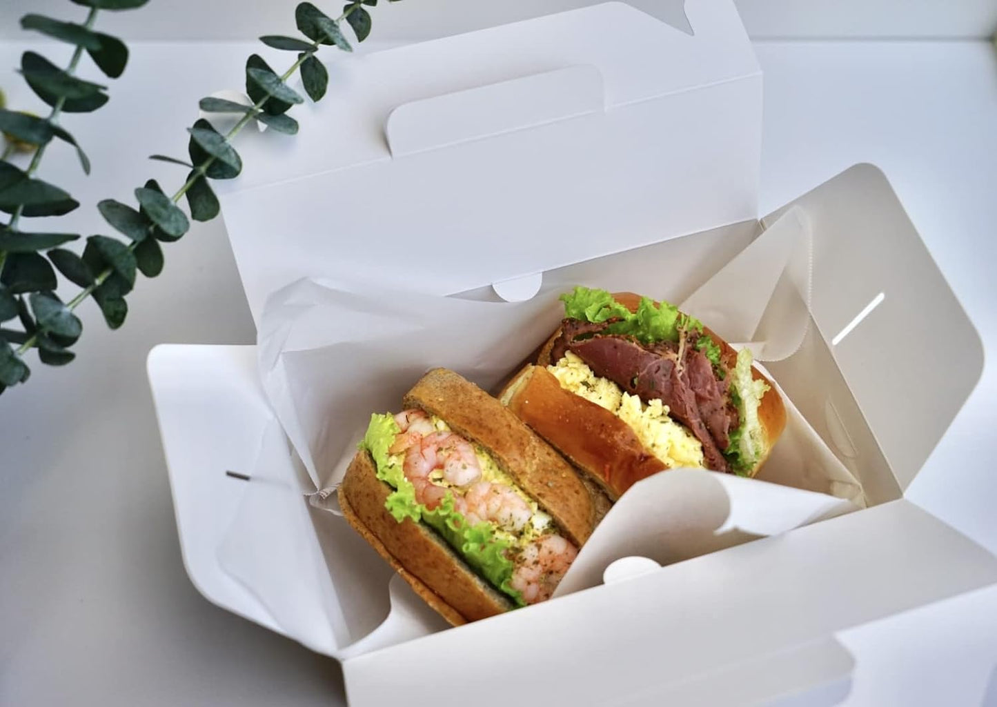 PandaPandaPPS 50 Pack Brown Gable Boxes (8.25"×5"×4") for Foods, Gifts and Party Favors, Treat Boxes Candy Cookie Snack Goodie Gift Boxes for Birthday, Wedding, Baby Shower