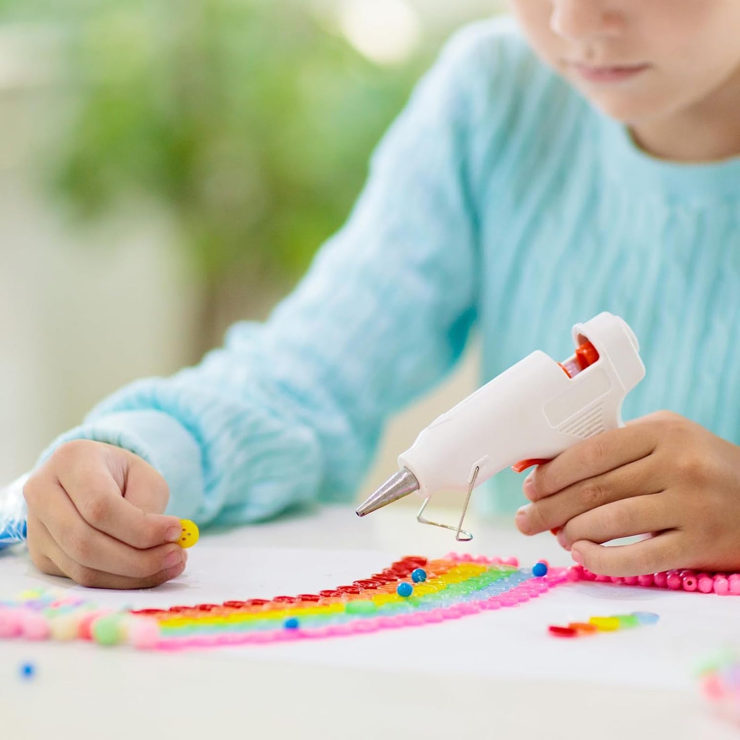 HARFINGTON 10pcs Hot Glue Sticks 0.43" Dia x 3.94" Long EVA Mini Hot Melt Adhesive Glue Stick for Hot Melt Gun Wood Plastic Glass Flowers Fabrics Foam, Blue