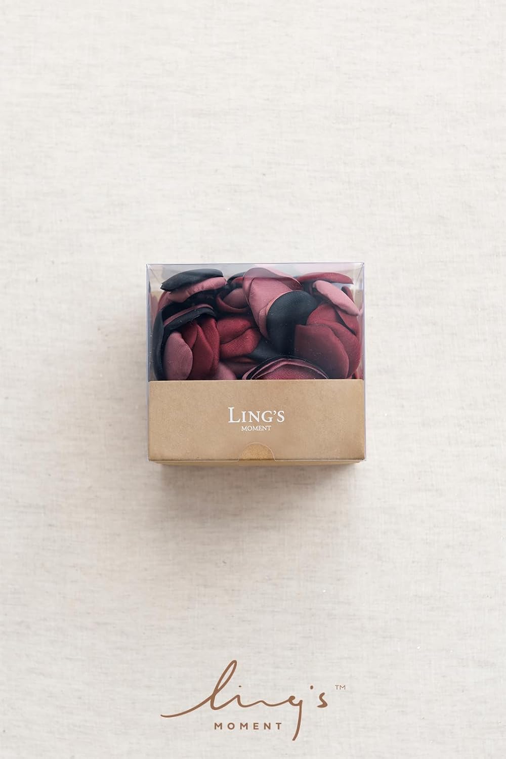 Ling's Moment Rose Petals, Silk Flower Petals for Wedding/Aisle/Flower Girl Baskets/Table Centerpiece Décor,etc.Black Burgundy 200pcs