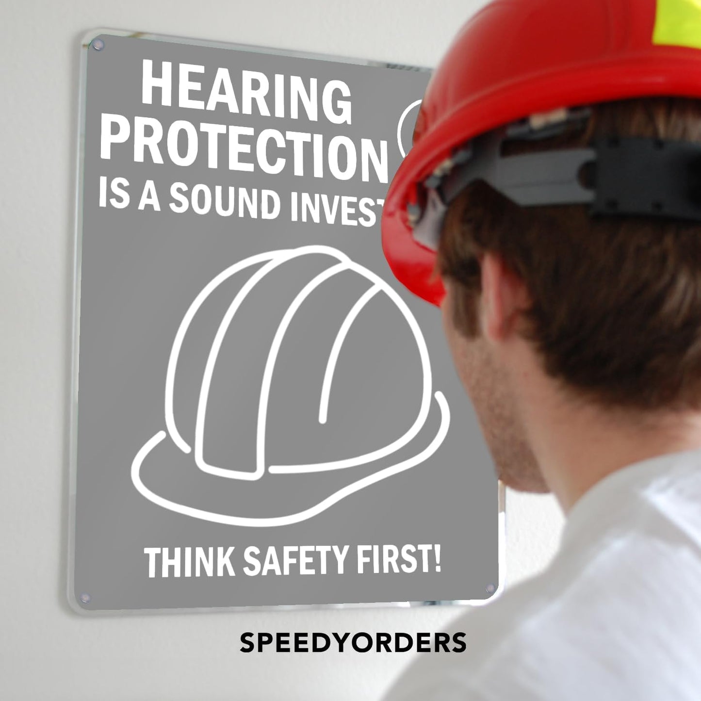 Custom Metal Signs, Personalized Aluminum, Customized Safety, Business Signs, Waterproof Outdoor, White Aluminum (Gray, 18x12 In)