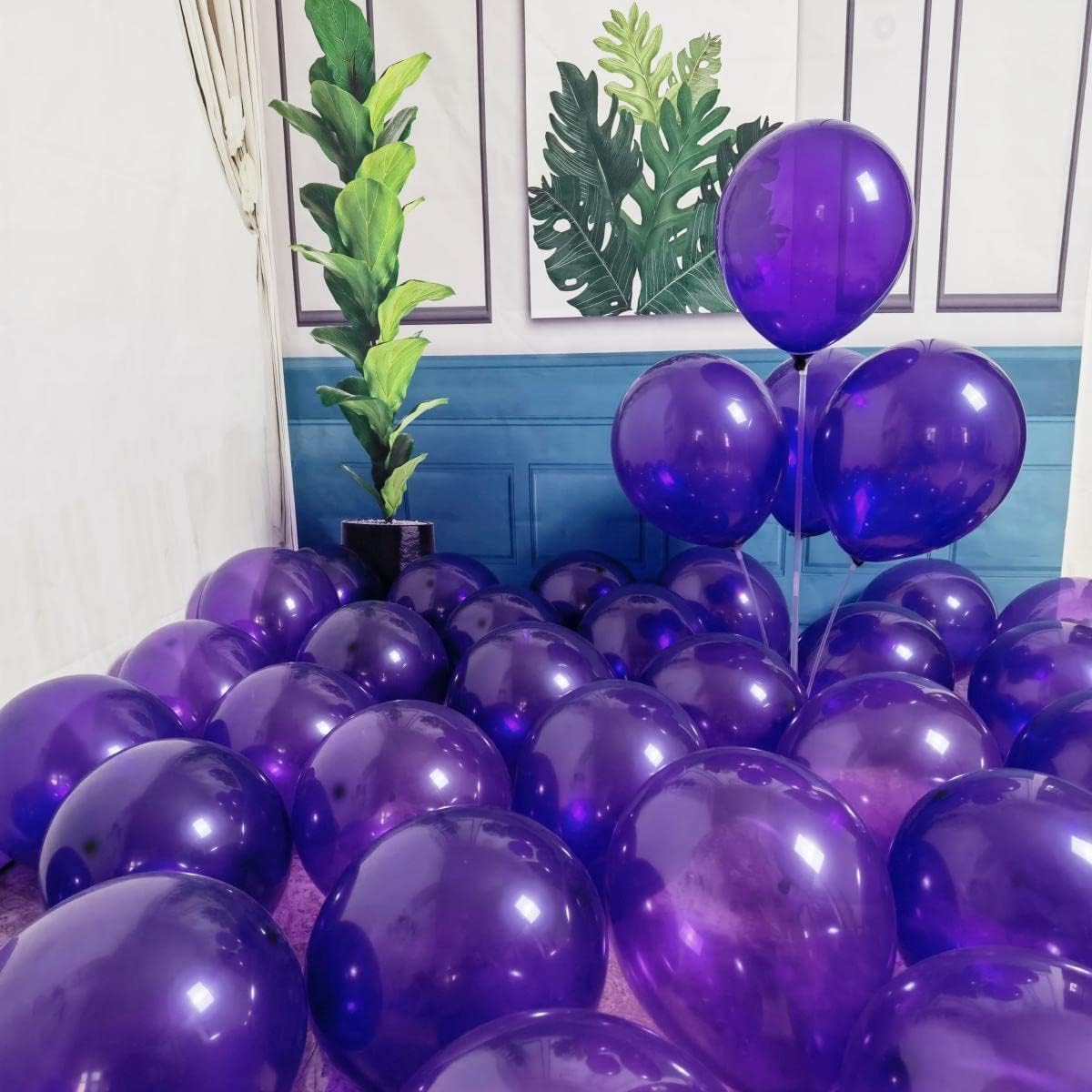 300 Pack Dark Purple Balloons 12 inch Dark Purple Latex Party Balloon Bulk for Various Party Events Decorations