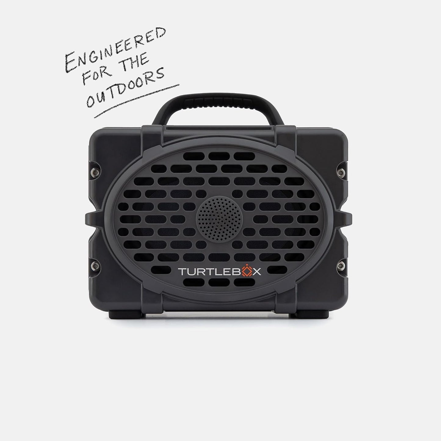 Turtlebox Original Gen 3: Portable Outdoor Bluetooth Speaker – Ultra-Loud (120dB), Waterproof (IP67), Rugged, Impact-Resistant, 3-Day Battery | Party Mode: Unlimited Pairing Stereo, Gray/Blaze Orange