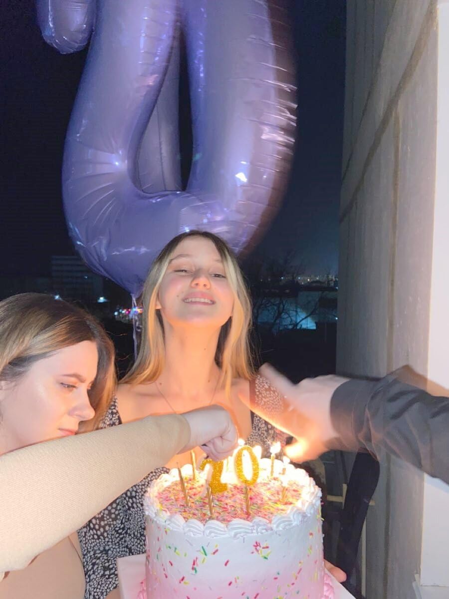 Lilac 40 Inch Big Number Balloon Birthday Decoration, Number 2 Helium Balloon 12 20 22 23 24 26 2026 New Years Celebration, Boy Girl Baby Anniversary Party Graduations Supplies Decorations