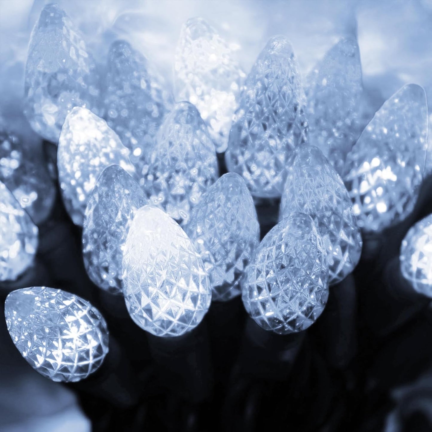 Dazzle Bright C6 Christmas String Lights, 100 LED 33 FT Outdoor Christmas Lights Waterproof Connectable, 8 Modes Lights for Indoor Outdoor Home Garden Yard Xmas Tree Decorations (White)