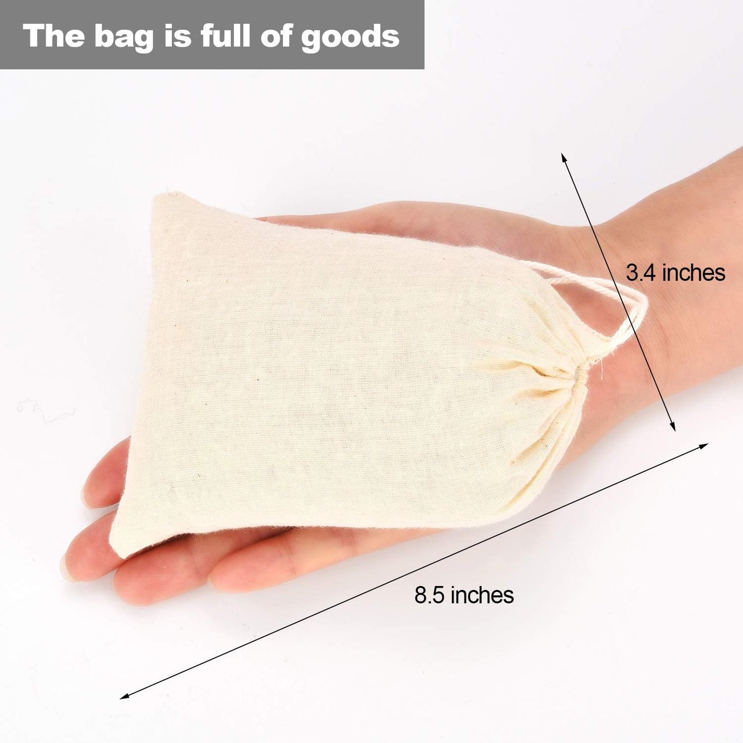 Tatuo 200 Pack Muslin Bags Burlap Drawstring sachet Bags Multipurpose Canvas Linen Pouch for Tea Jewelry Wedding Party Favors Storage
