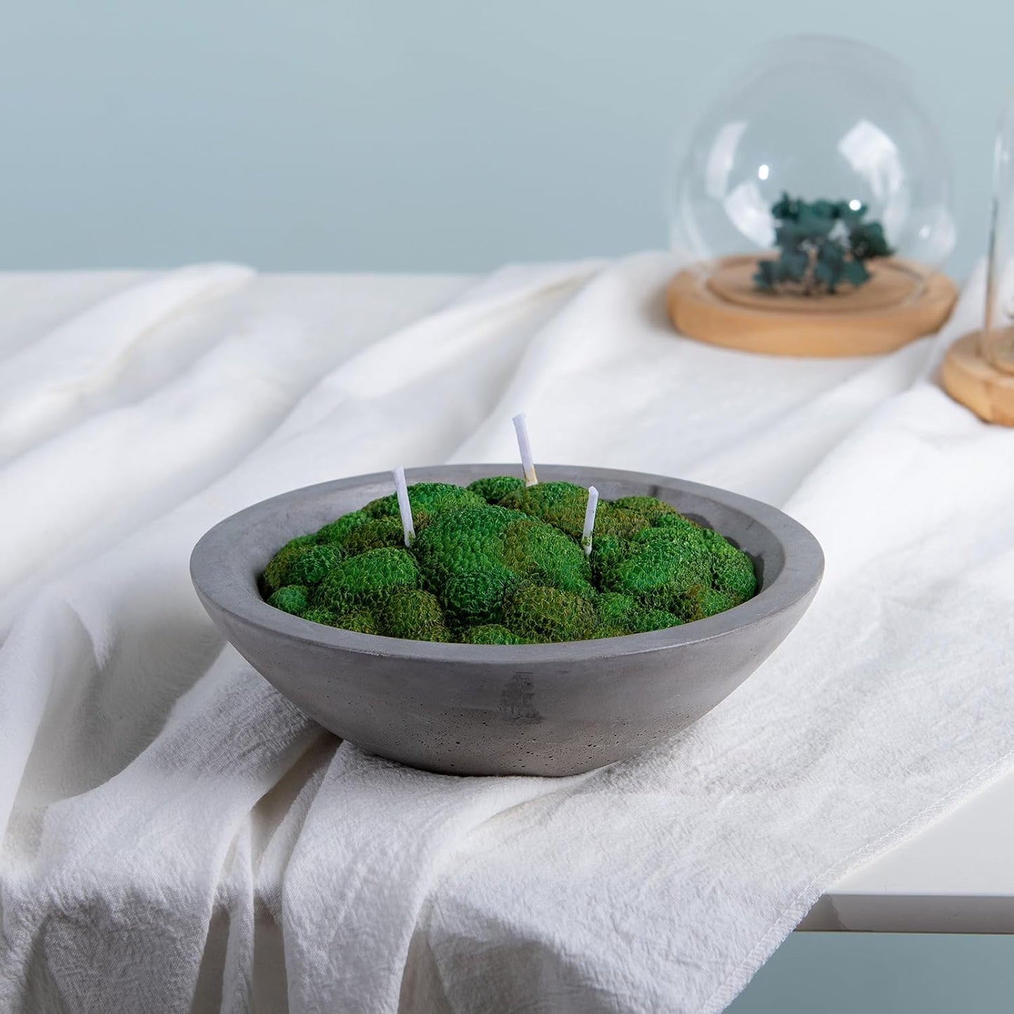 Grass Moss Scented Candle Bowl Home Decoration