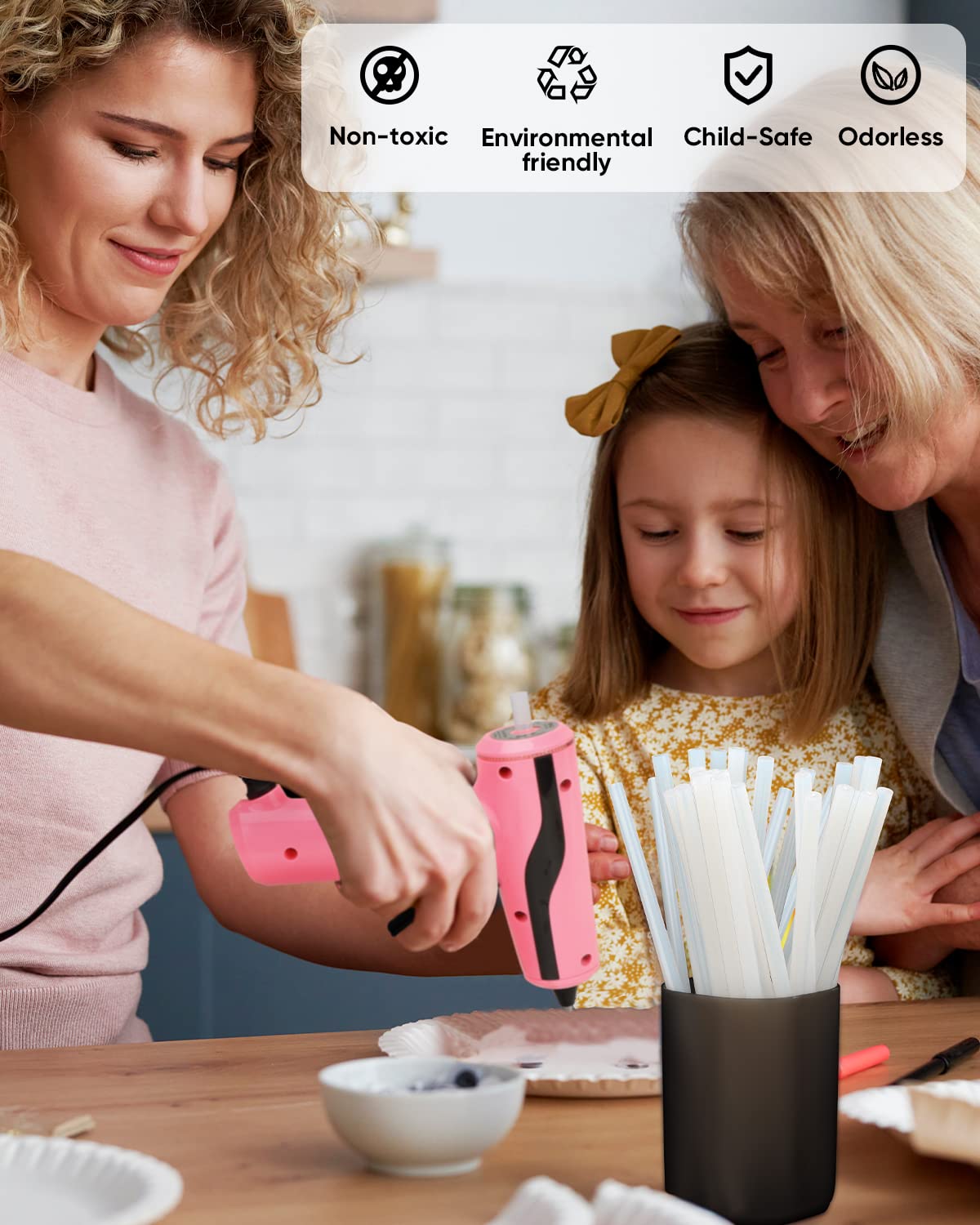 SHALL Full Size Hot Glue Sticks, 0.43??Dia x 8??Long, 70-Pack Clear Hot Melt Glue Gun Sticks for All-Temp Glue Guns, Multipurpose for Kids Adults DIY Art Craft Sealing Repairing Festival Decoration