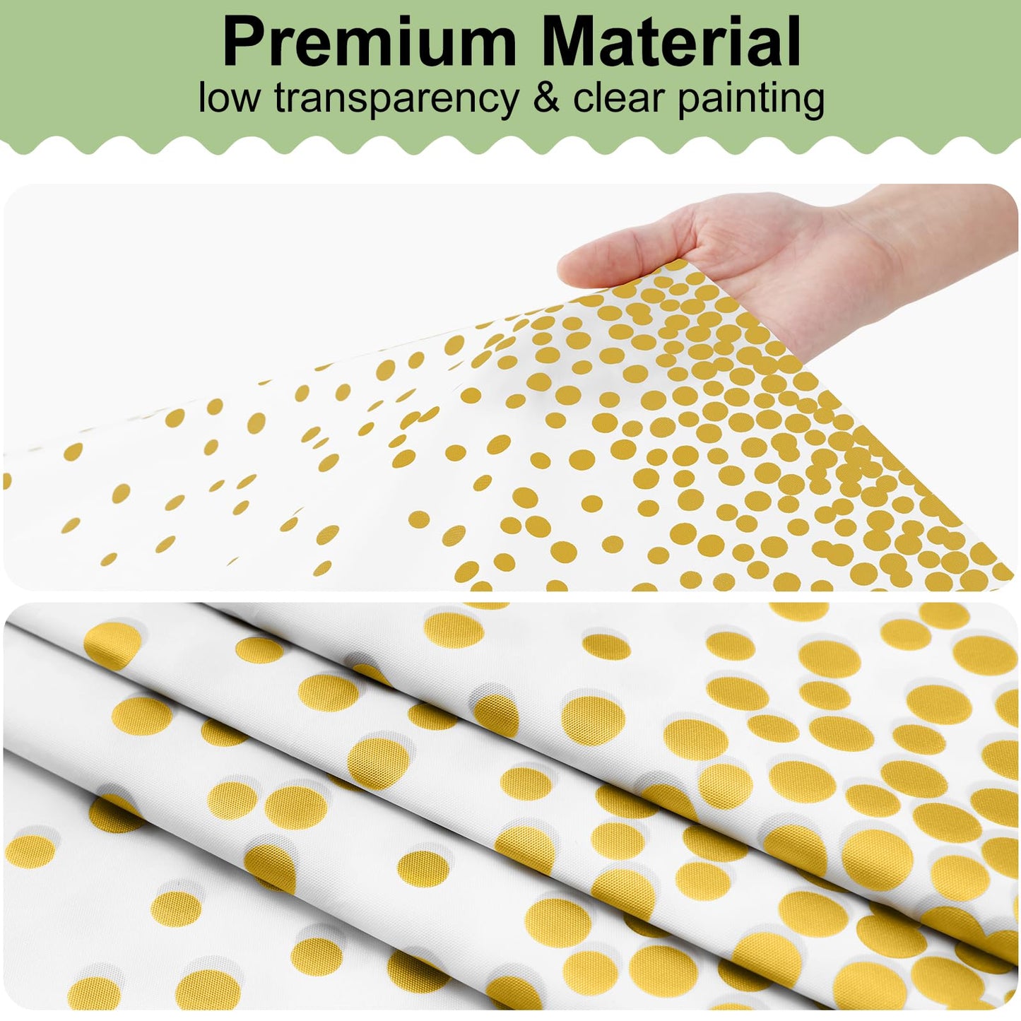 misaya 3 Packs Dot Disposable Table Cloth, 54 x 108 Inch Waterproof Plastic Tablecloth, Rectangle