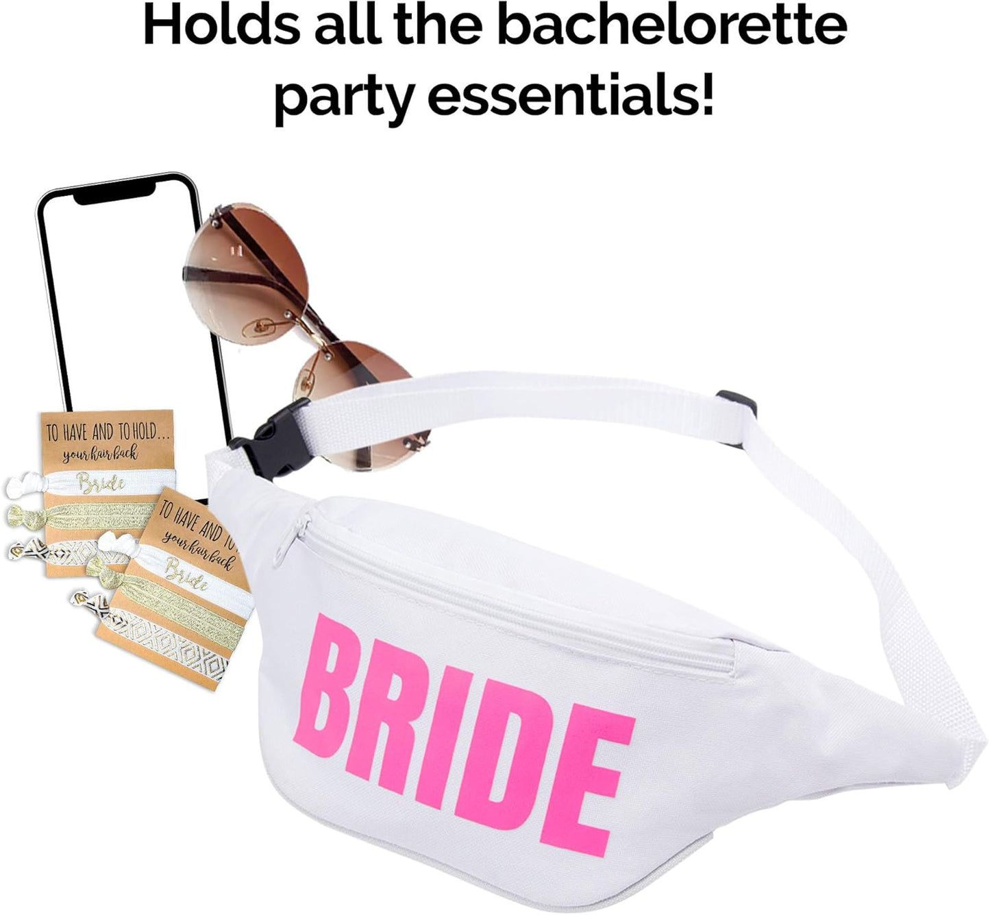 Bachelorette 80s Fanny Pack Set | 7 Pack | 1 Bride Fanny Pack and 6 Squad Fanny Packs | Bachelorette Party Favors