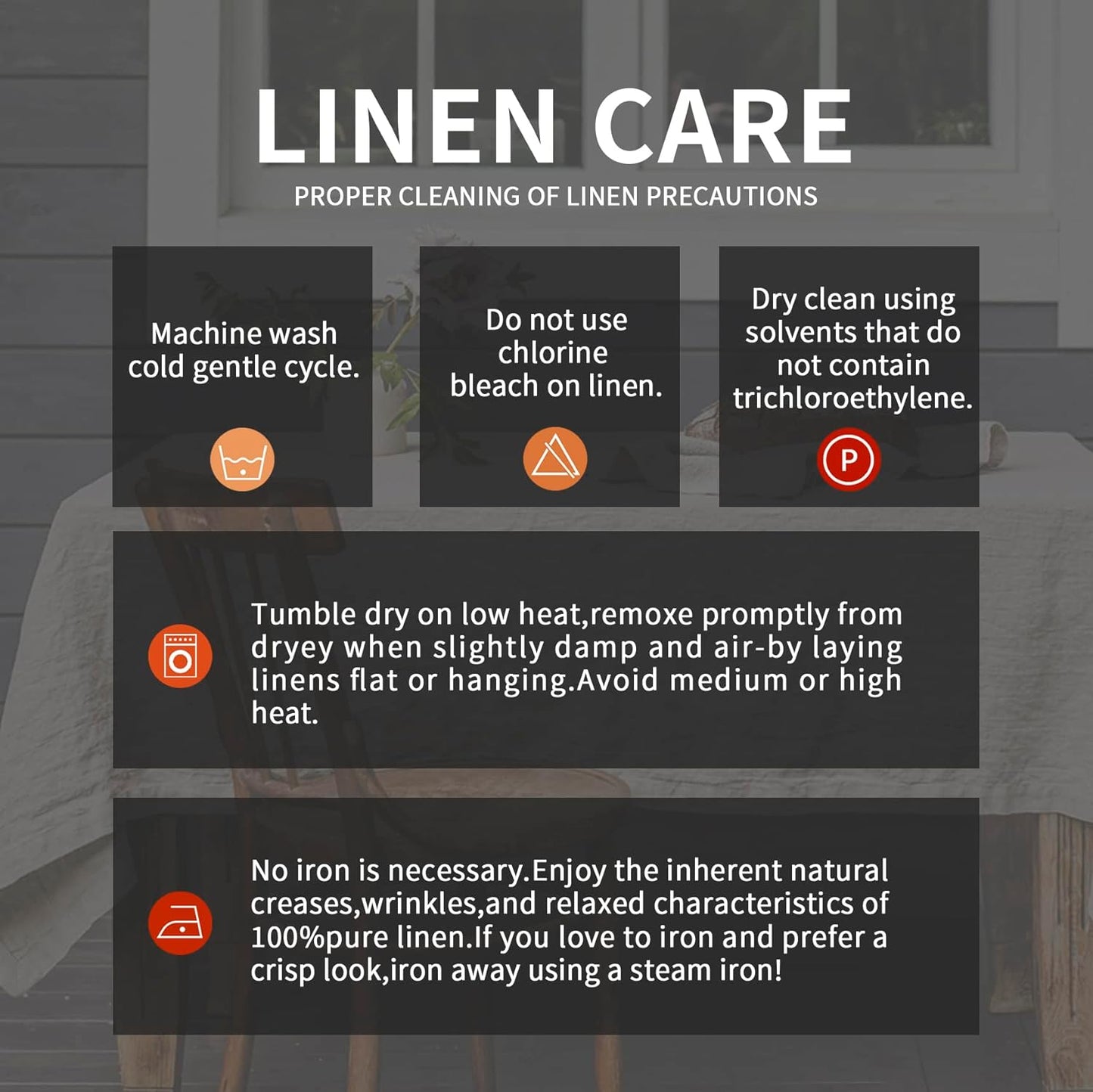 EVERLY 100% Pure Linen Round Tablecloths 108Inch Round Machine Washable Tablecloth for Thanksgiving,Decorative Halloween,Buffet Parties,Picnic,Events,Weddings and Restaurants-Christmas Red