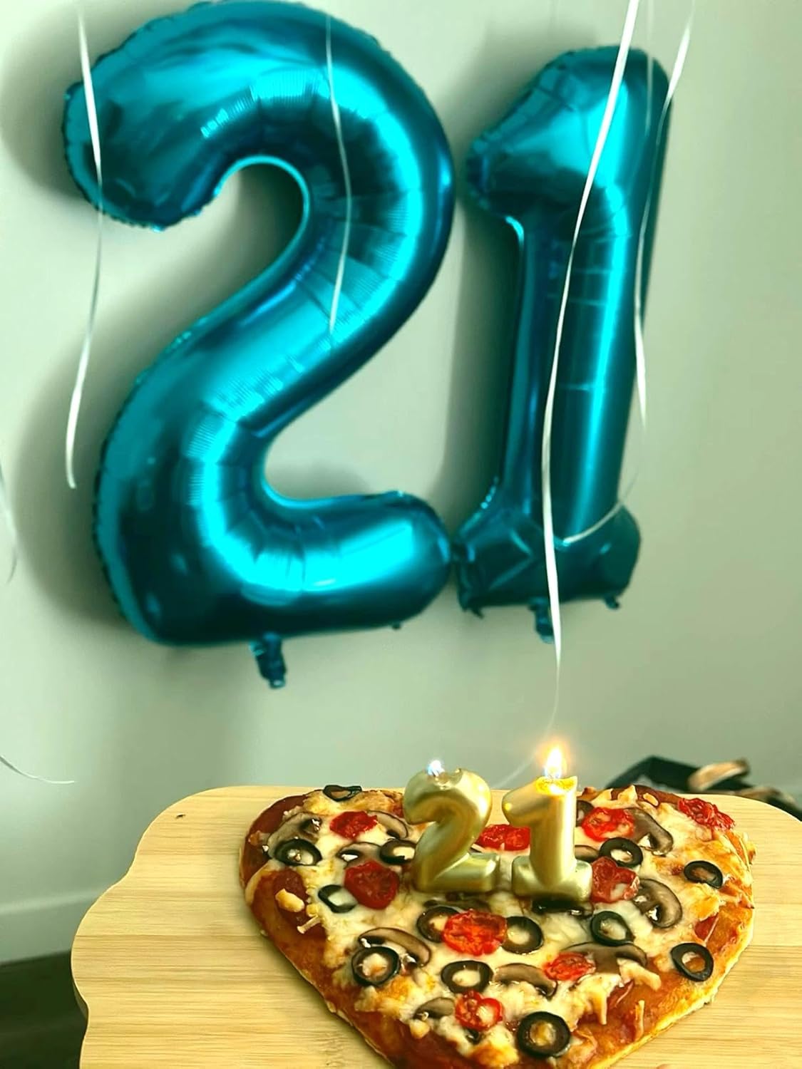 Digital Number 7 Blue Birthday Balloon 40 Inch, Foil Balloons for 7 17 27 70 77 Party Decorations Supplies, Blue Mylar Numbers Balloon for Seven Wedding Anniversary