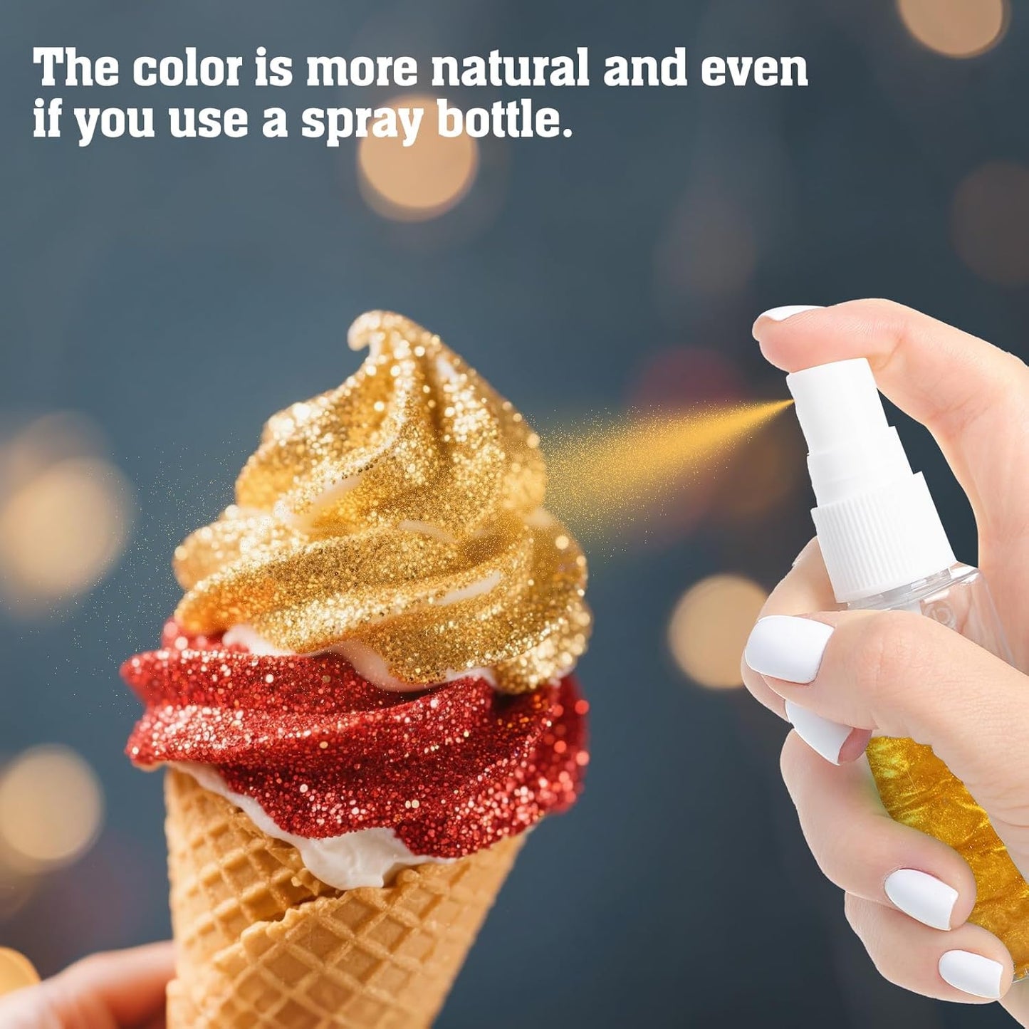 Twisweet Silver Edible Glitter for Drinks, Food Grade 10g Sparkling Sprinkles Cake Decorating Supplies, Edible Luster Dust for Cocktail Beverages, Food Coloring Shimmer Powder for Cupcakes Cookies Cake Decorations