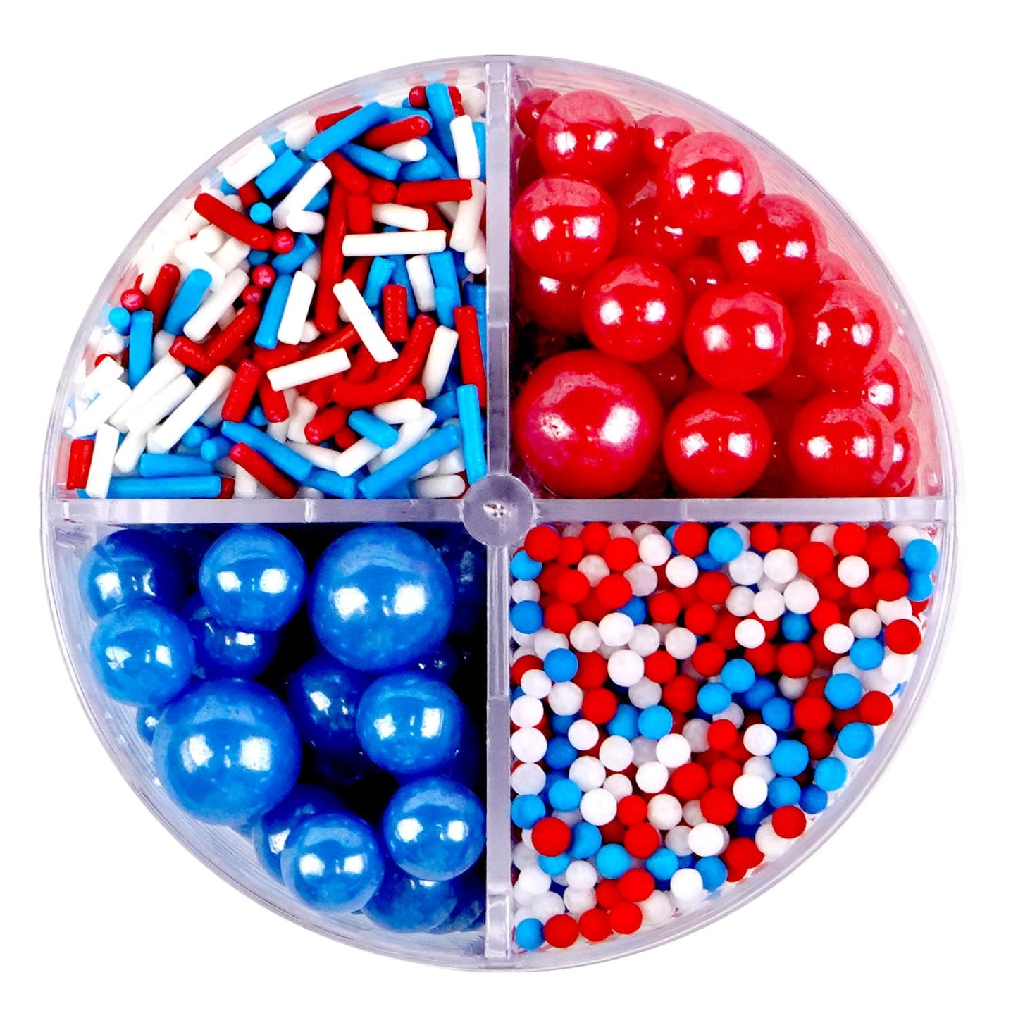 Patriotic Sprinkles, 4th of July, Edible Red Blue Sprinkles for Cupcakes Cake Decorating, 160g/5.64oz, Cake Decorations, Baking Ice Cream Toppings