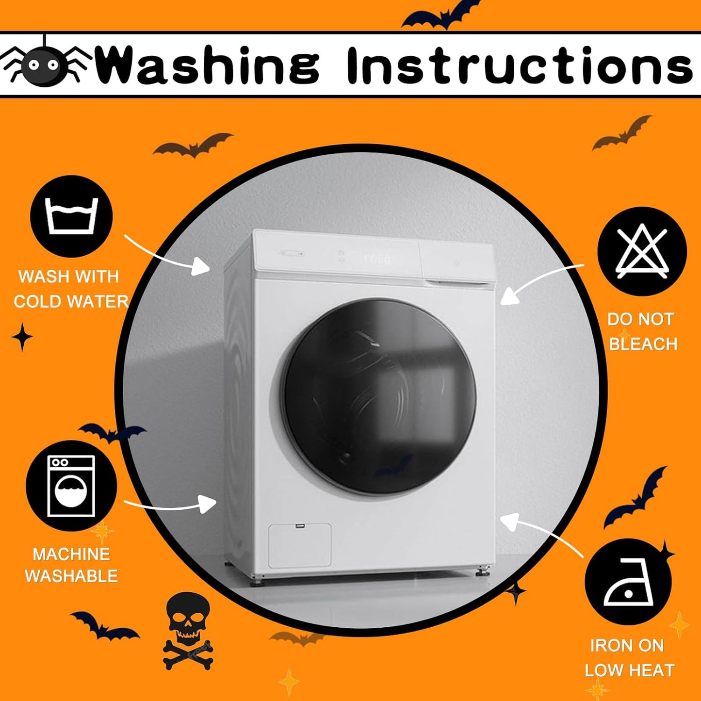 Hiasan Pumpkin Orange Square Tablecloth - Waterproof and Spillproof Restaurant Washable Polyester Table Cloth for Dining Room, 30 x 30 Inch