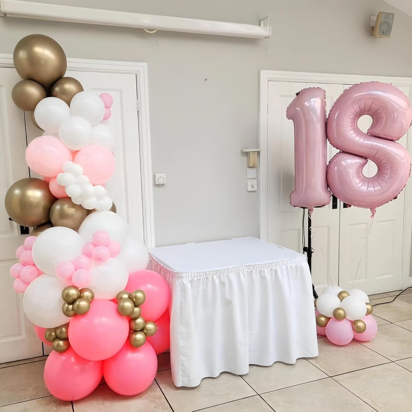 Pastel Pink 1 Balloons, 40 Inch Giant Light Pink Helium Foil Number 0-9 for Girls, Self Inflating 1st Birthday Balloon for Women Anniversary Baby Shower Princess Party Decorations Supplies