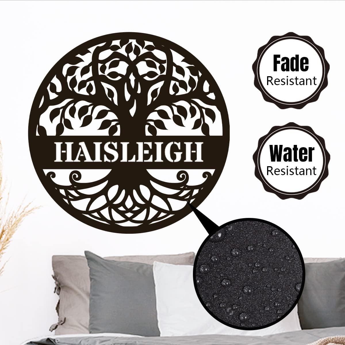 Personalized Tree of Life Metal Sign, Family Name, Custom Monogram Wall Decor, Outdoor Housewarming Gift, Wedding Gifts