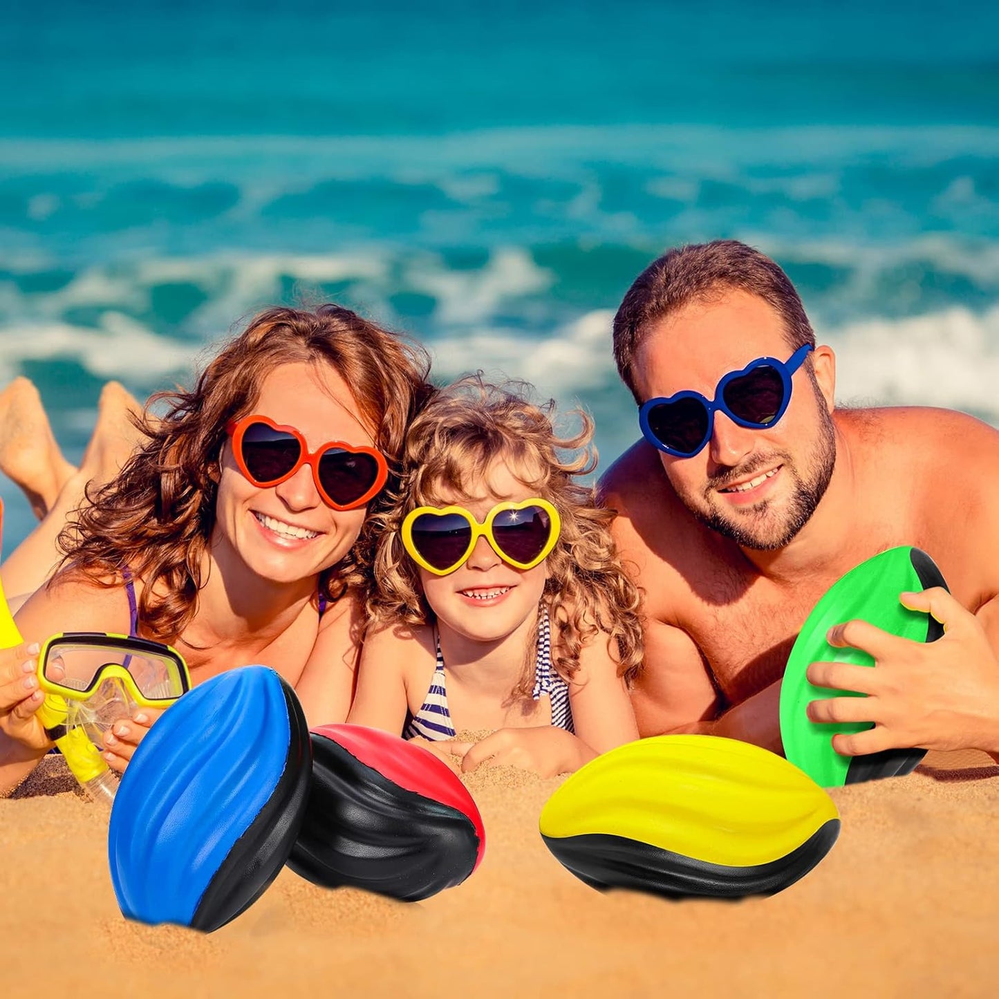 Jerify 12 Pcs Mini Foam Footballs for Kids Students 7 Inch Small Spiral Football Toys Easy Grip Waterproof Soft Emulation Ball for School Gift Sports Party Game(Classic Color)