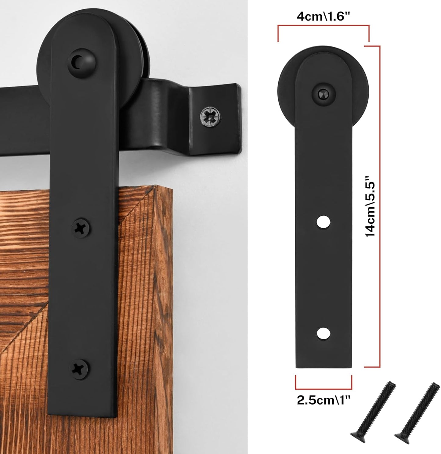 COGOOD Farmhouse Barn Door Wall Mirror - 25" X 38" Rustic Wood Framed Mirror for Bathroom, Living Room, Entryway Wall Decorative (Brown)