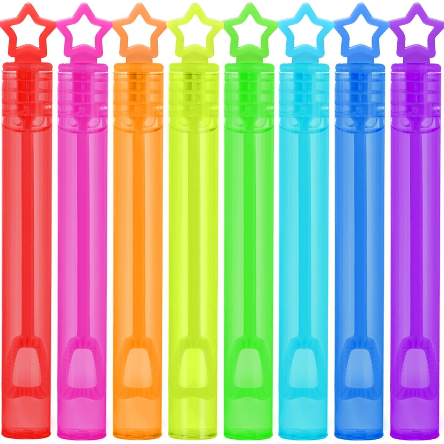 32 Pcs 8 Colors Neon Mini Star Bubble Wand, Party Favors for Kids