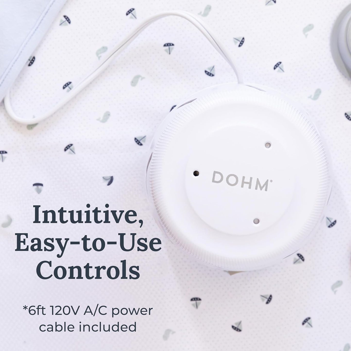 Yogasleep Dohm UNO White Noise Sound Machine (White) with Real Fan Inside for Non-Looping White Noise, for Travel, Office Privacy, Meditation, Sleep Aid for Adults & Baby, Registry Gift