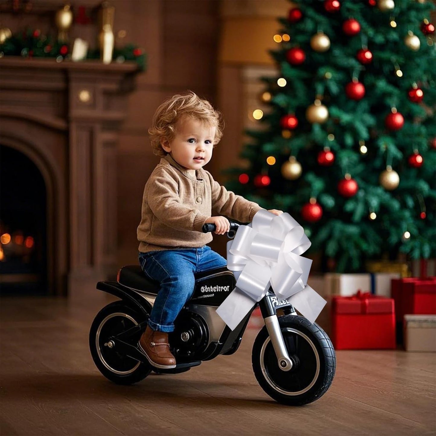 6 PCS 6 Inch White Pull Bows - Perfect for Gift Wrapping, Wedding Decor, Car Bows, Birthday Parties, Christmas and Valentine's Day