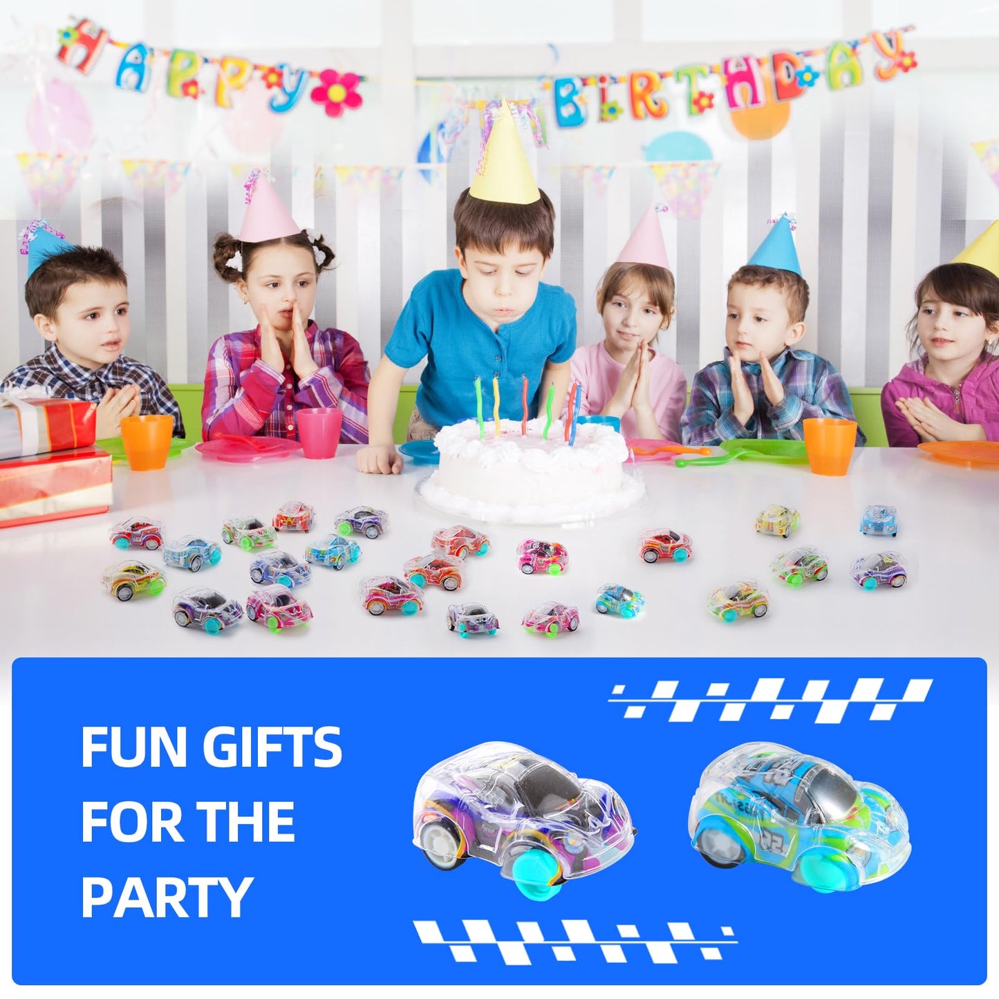 Benzem 50 Pcs Mini Pull Back Cars Set, Pull Back Racing Vehicles for Kids Toddlers, Bulk Toys Party