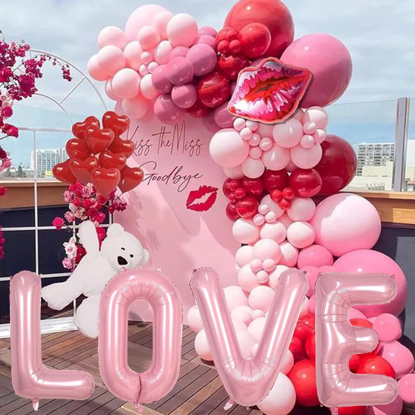 40 Inch Pearl Pink Large Letter Balloons A - Z, Self Inflating Pastel Pink Foil letter E Balloon for Girls, Big Light Pink Alphabet E Balloon for Women Birthday Party Anniversary Supplies Decorations