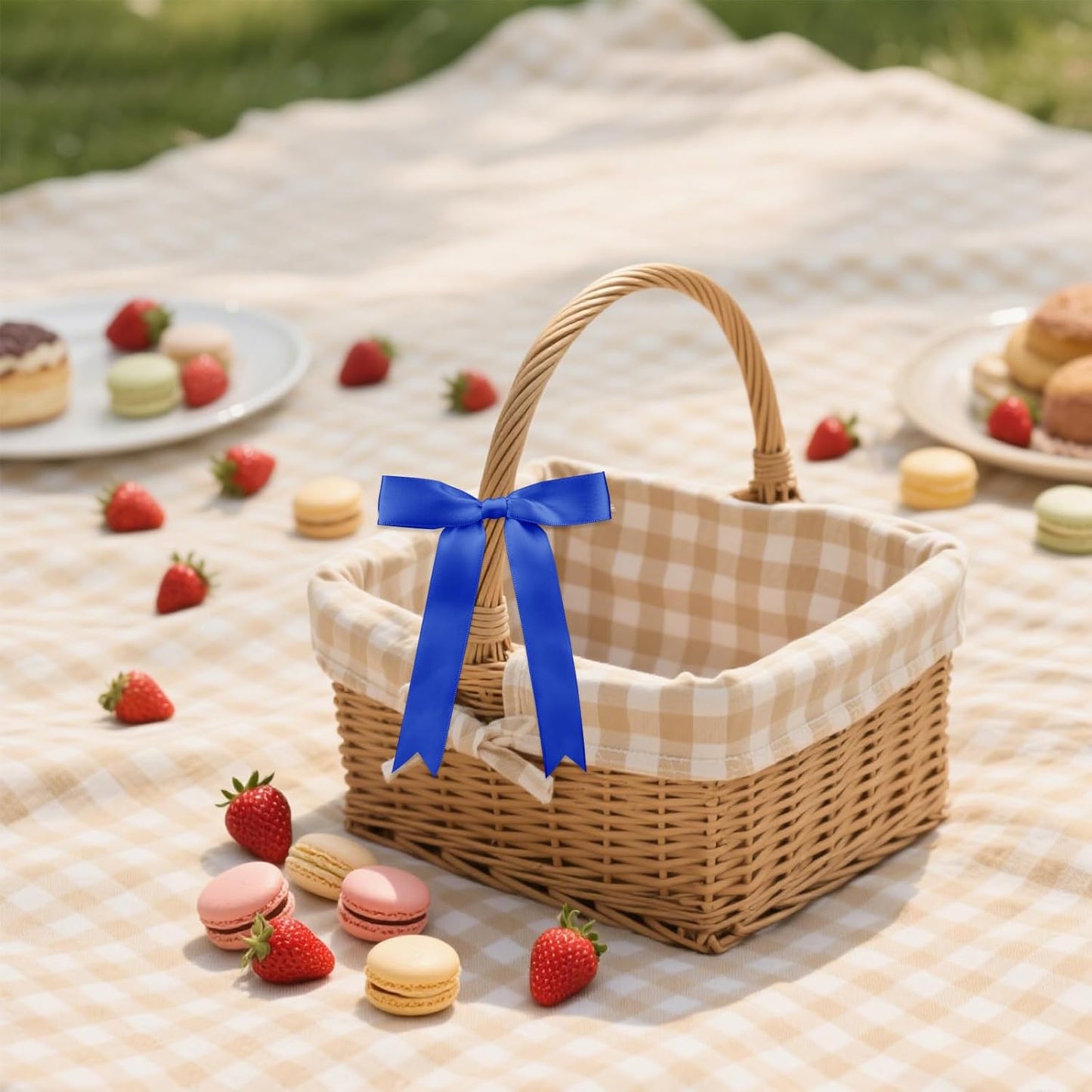 30 Pcs Satin Dark Blue Bows with Twist Tie, 5x7 Inchfor Gift Wrapping Cake Treat Bags Craft DIY Gift, Birthday Decorations, Balloons & Garland Home Decor